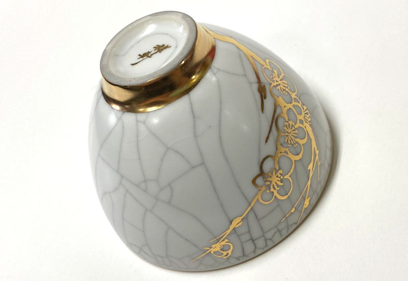 祥軒窯 四季鎏金杯-冬白